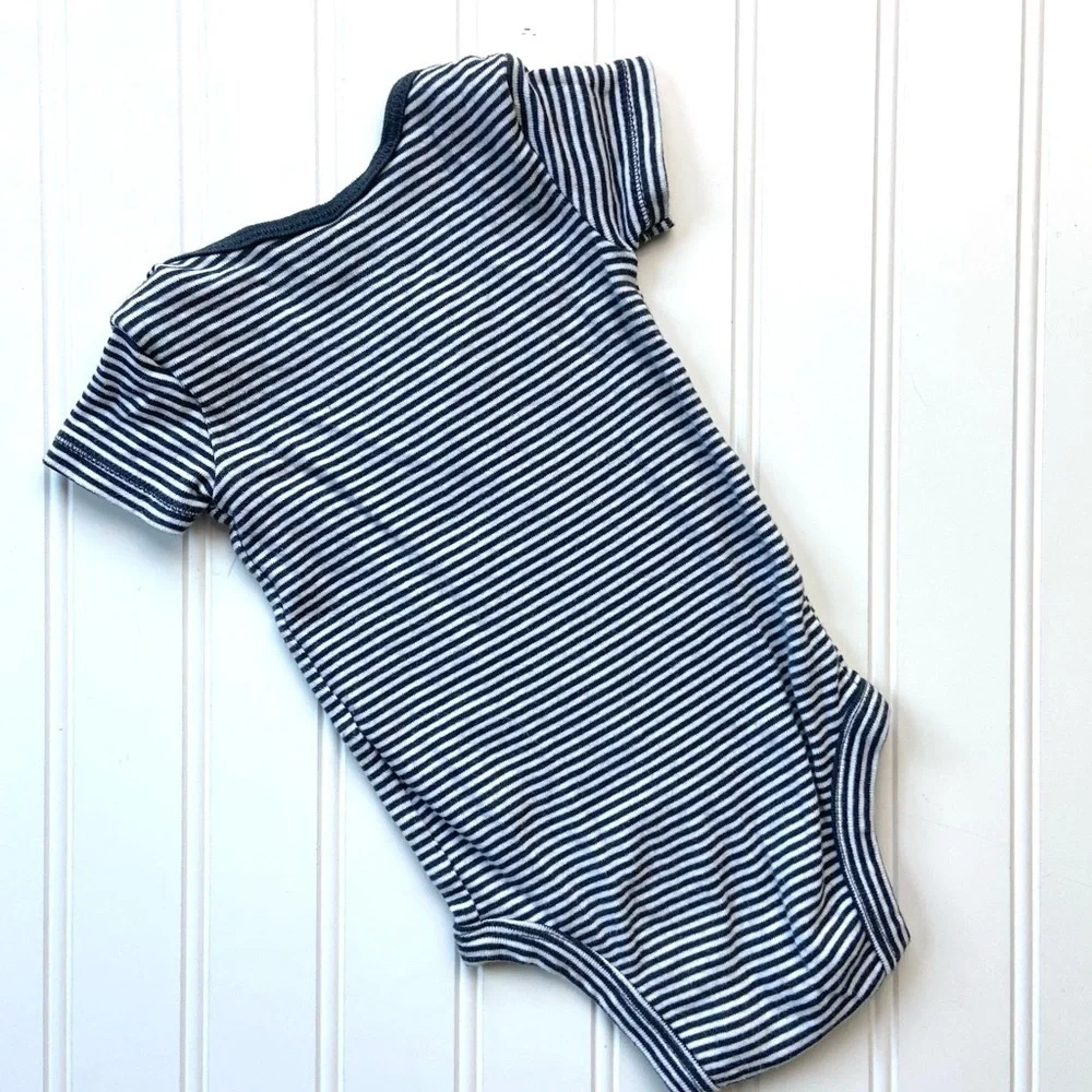 •Carter’s• Tough Guy striped onesie